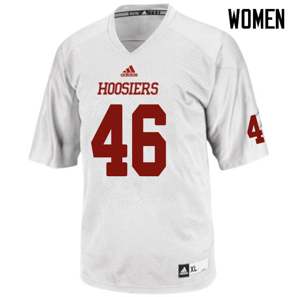 Women #46 Aaron Casey Indiana Hoosiers College Football Jerseys Sale-White